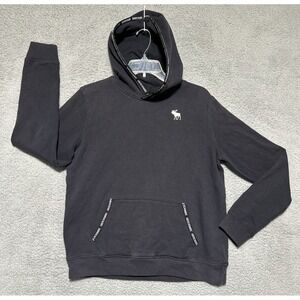 Abercrombie & Fitch Soft A&F Crop Full Zip Hoodie Black Kids 15/16 Sk8